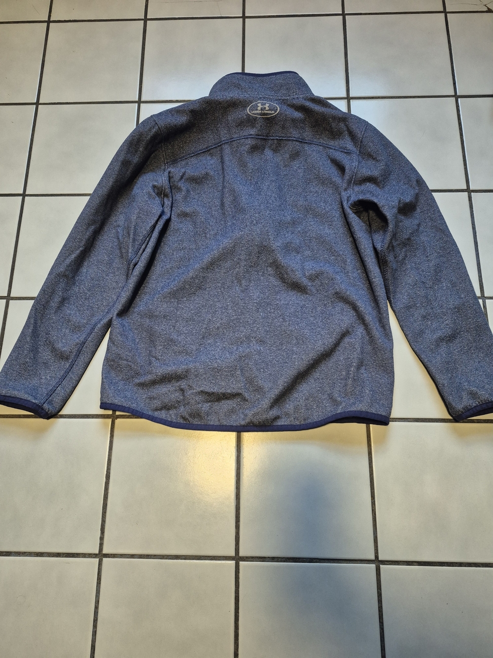 Under Armour Kid's Full-Zip Heathered Navy Jacket Size Youth XL - Picture 7 of 7
